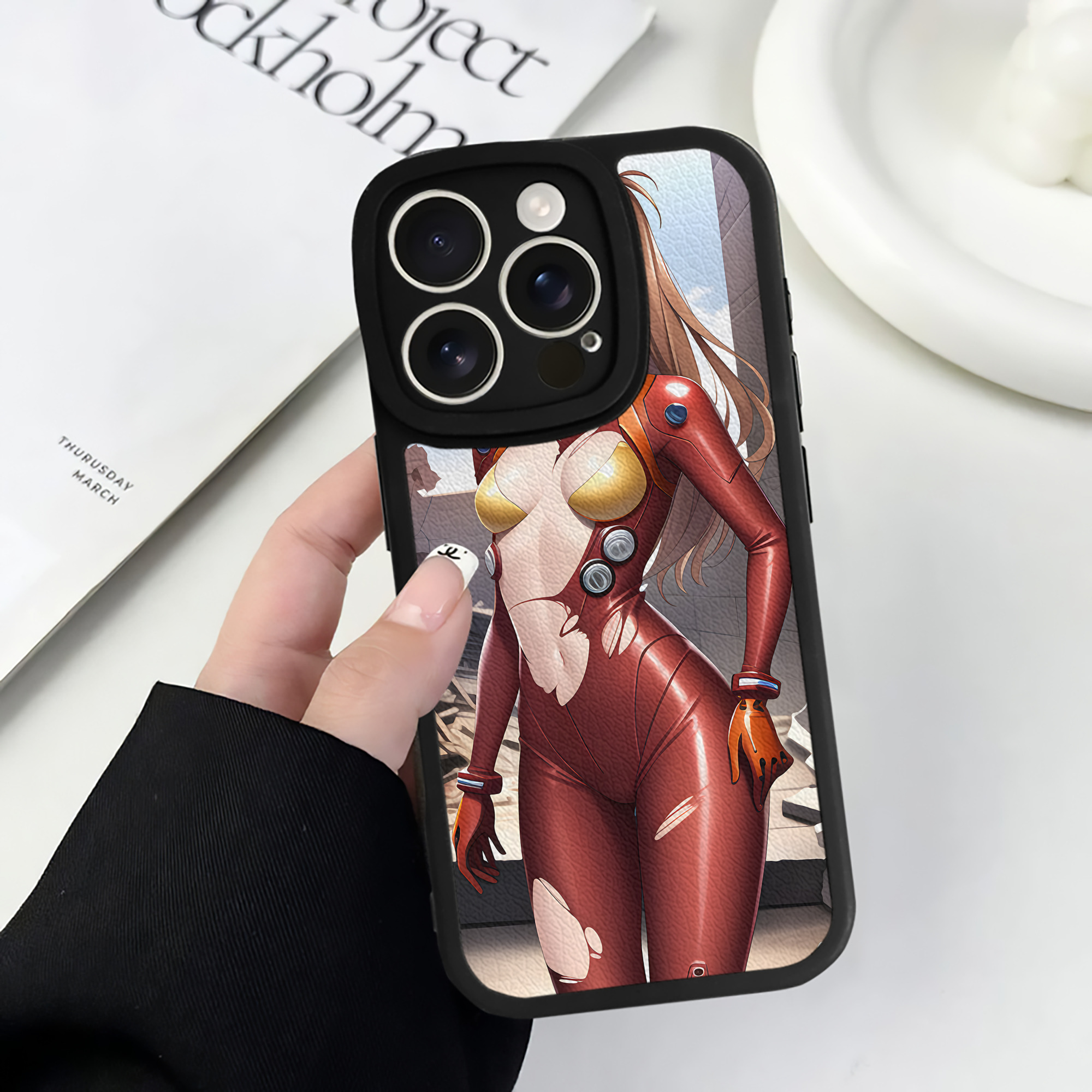 （画像用） EVA 新世紀エヴァンゲリオン 【iPhone 16シリーズ対応】シリコンスマホケース（レザー調） 材質：シリコン